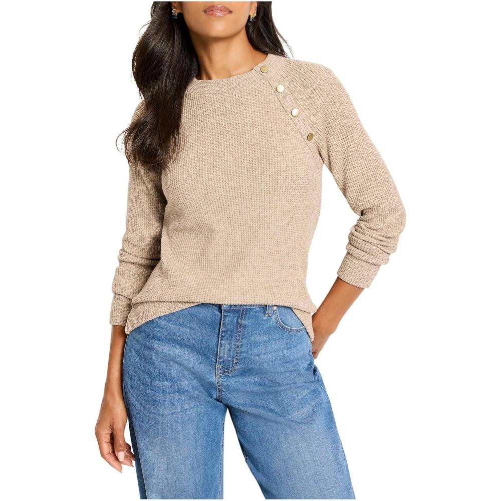 imageNICZoe Womens Soft Thermal Button TopWalnut