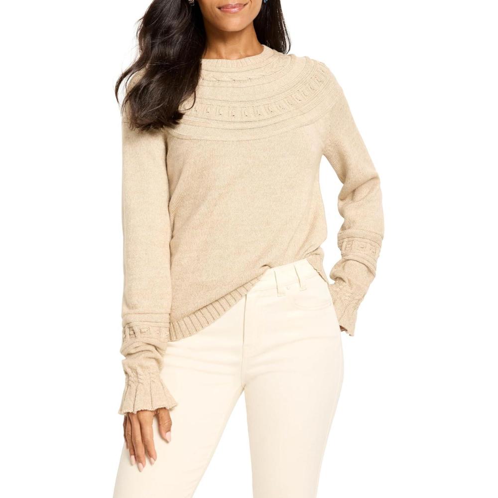 imageNICZoe Womens Textural Dot Cozy SweaterTaupe