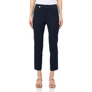 NIC+ZOE Women’s 28″ Copley Straight Cotton Bi-Stretch Extended Tab Pant(Dark Indigo)