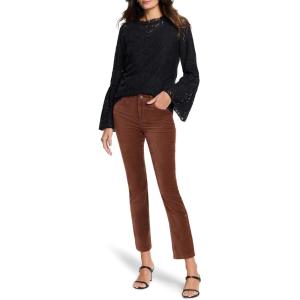 NIC+ZOE Women’s 28″ Velvet Straight Ankle Pant(Chai)