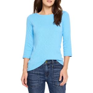 NIC+ZOE Women’s 3/4 Sleeve Boat TEE, Blue Jewel