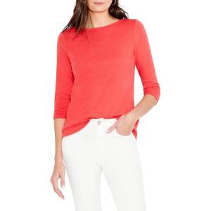 NIC+ZOE Women’s 3/4 Sleeve Boat Tee(Dragonfruit)