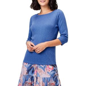 NIC+ZOE Women’s 3/4 Sleeve Boat Tee(Morning Glory)