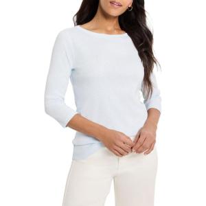 NIC+ZOE Women’s 3/4 Sleeve Boat Tee(Pale Sky)