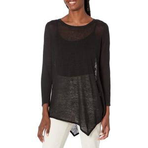 NIC+ZOE Women’s Featherweight Angle Sweater(Black Onyx)