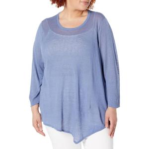 NIC+ZOE Women’s Featherweight Angle Sweater(Cornflower)