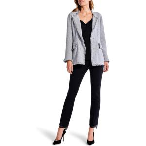 NIC+ZOE Women’s Fringe Mix Knit Blazer(Reflection)