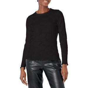 NIC+ZOE Women’s Lace Knit Tee(Black Onyx)