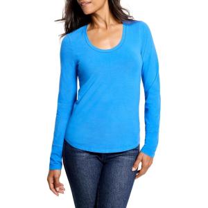 NIC+ZOE Women’s Long Sleeve Scoop Neck Tee(Sapphire)