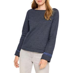 NIC+ZOE Women’s Lounge Around Ribbon Trim Top(Dark Indigo)