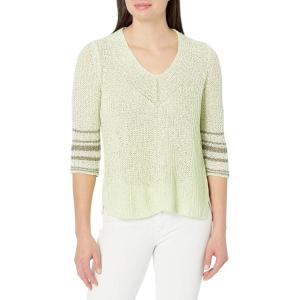 NIC+ZOE Women’s Magnolia Stripe Sweater(Honeydew)