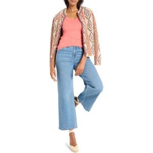 NIC+ZOE Women’s Perfect Knit Rib Scoop Tank(Guava)