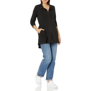 NIC+ZOE Women’s Perfect Knit Snap Jacket(Black Onyx)