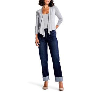 NIC+ZOE Women’s Petite 26″ Mid Rise Boyfriend Jeans(Twilight)