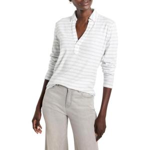 NIC+ZOE Women’s Striped Easy Fit Polo(Grey Multi)