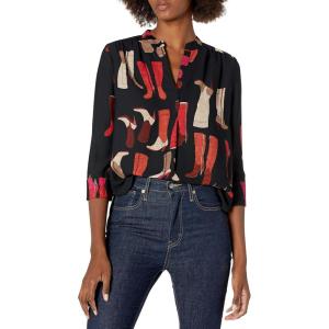 NIC+ZOE Women’s These Boots Blouse(Black Multi)