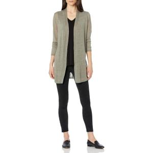 NIC+ZOE womens Lightweight Long Boc Cardigan(Od Green)