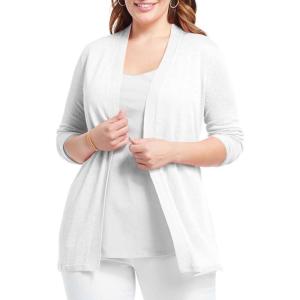 NIC+ZOE womens Lightweight Long Boc Cardigan(Paper White)