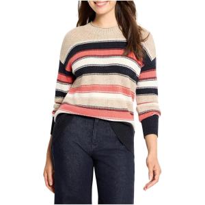 NIC+Zoe Women’s NEP Knit Striped Sweater(Red Multi)