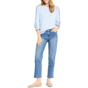 NIC+Zoe Women’s Ruffled Down Sweater(Powder Blue)