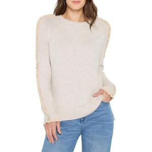 NIC+Zoe Women’s Ruffled Down Sweater(Sugar Cookie)