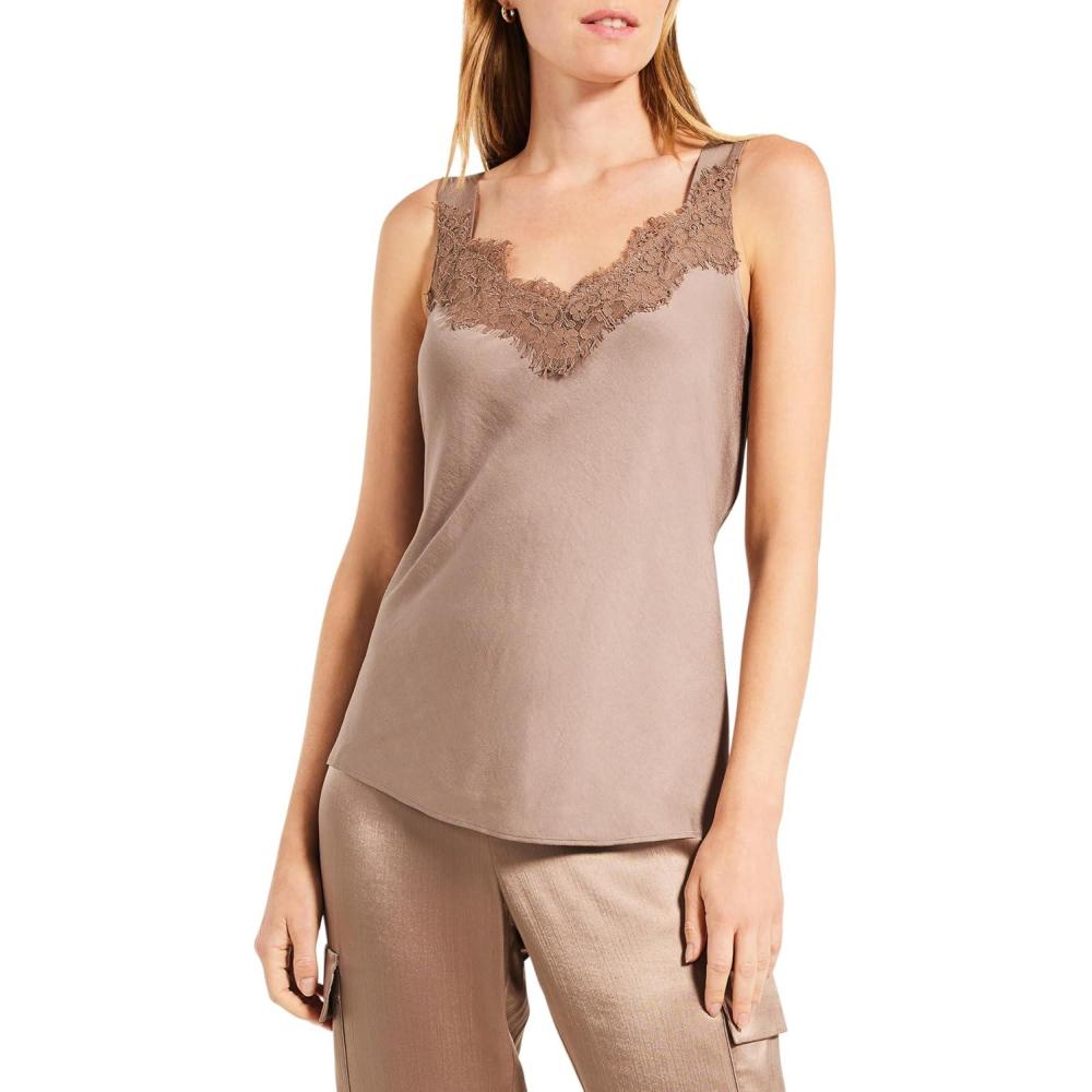 imageNICZOE Womens Lace Cami TankStucco