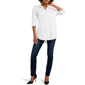 NIC+ZOE Women’s Button Front Blouse(Paper White)