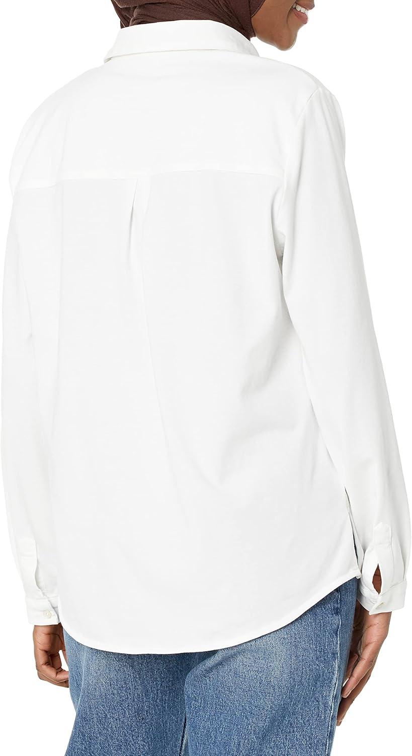 imageNICZOE Mens Long Sleeve Angled Pocket ShirtPaper White