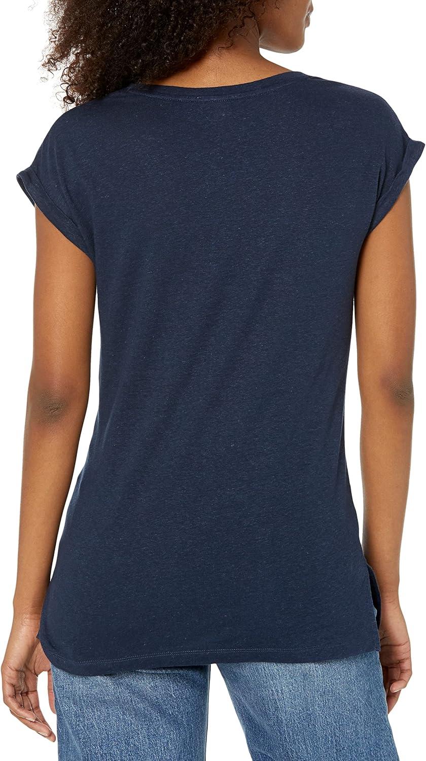 imageNICZOE Womens Short Sleeve V TeeDark Indigo