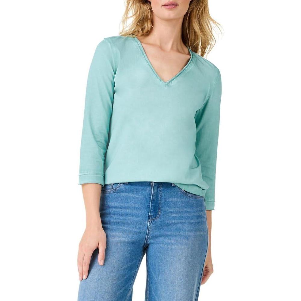 imageNICZOE Womens 34 Sleeve Roll V TeeTShirtCoast