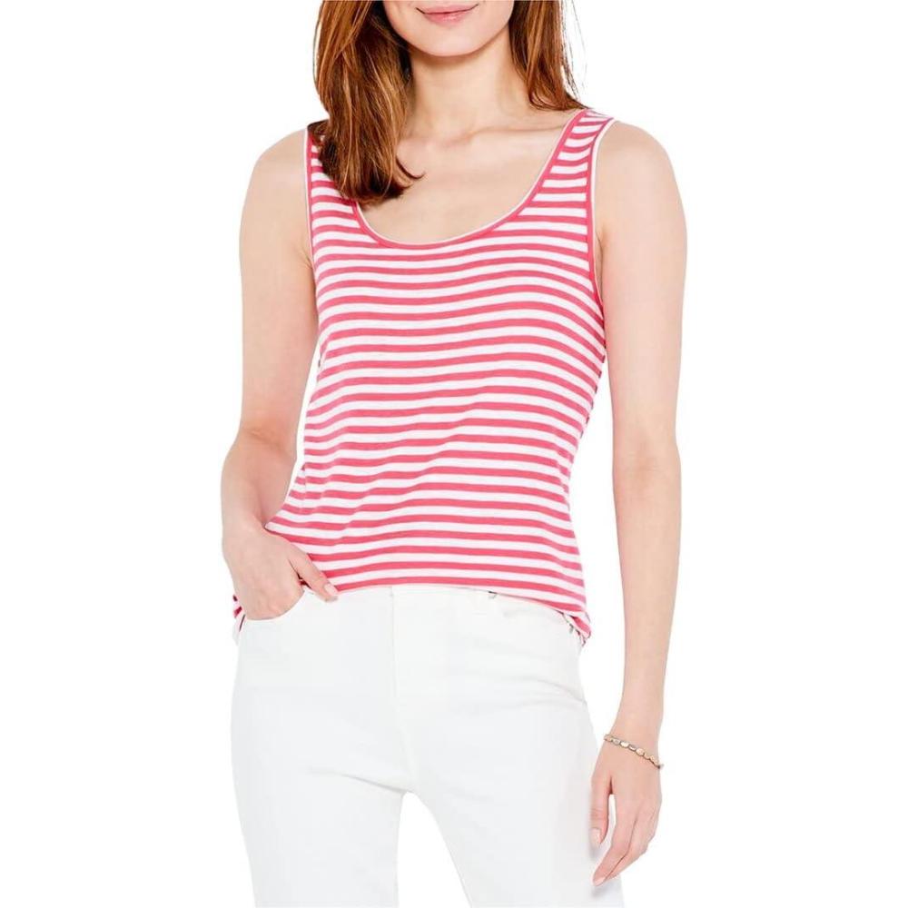 imageNICZOE Womens Stripe Scoop TankPink Multi