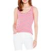 imageNICZOE Womens Stripe Scoop Tank Pink Multi L