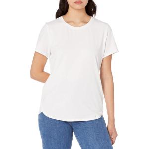 NIC+ZOE Men’s Short Sleeve Shirt Tail Crew Tee(Paper White)