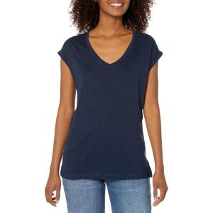 NIC+ZOE Women’s Short Sleeve V Tee(Dark Indigo)