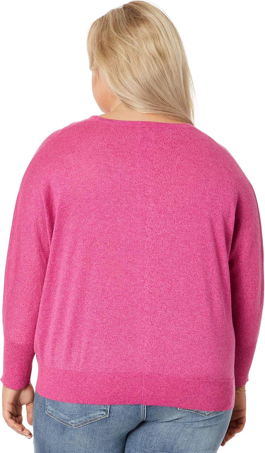 imageNICZOE Womens Petite Soft Sleeve Twist Sweater TeeShocking Pink