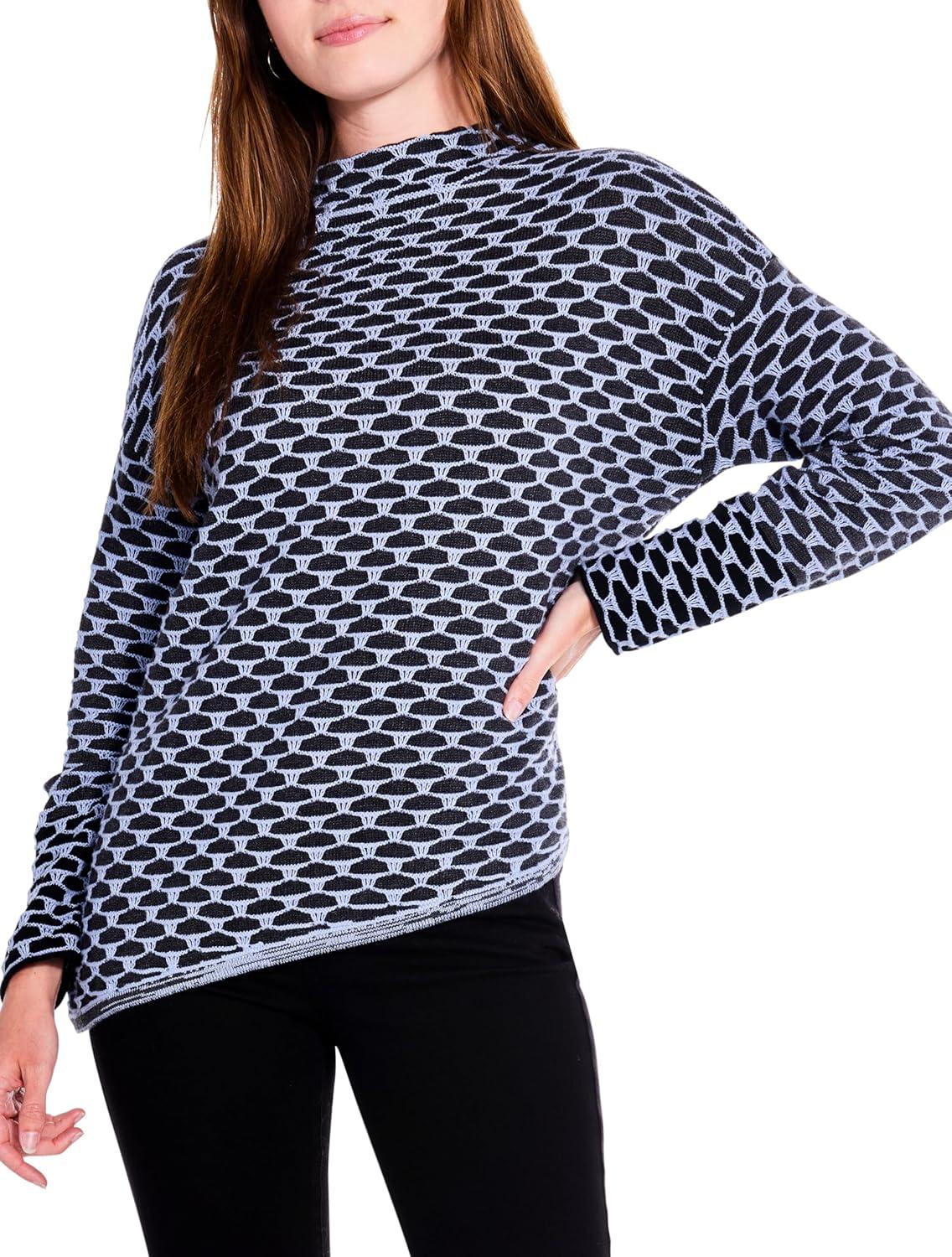 imageNICZOE Womens Pixel Play SweaterBlue Multi