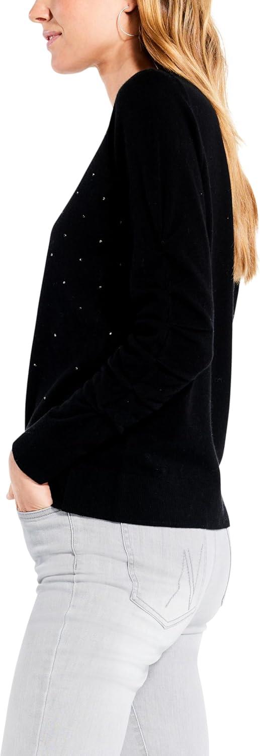 imageNICZOE Womens Relaxed Glam SweaterBlack Onyx