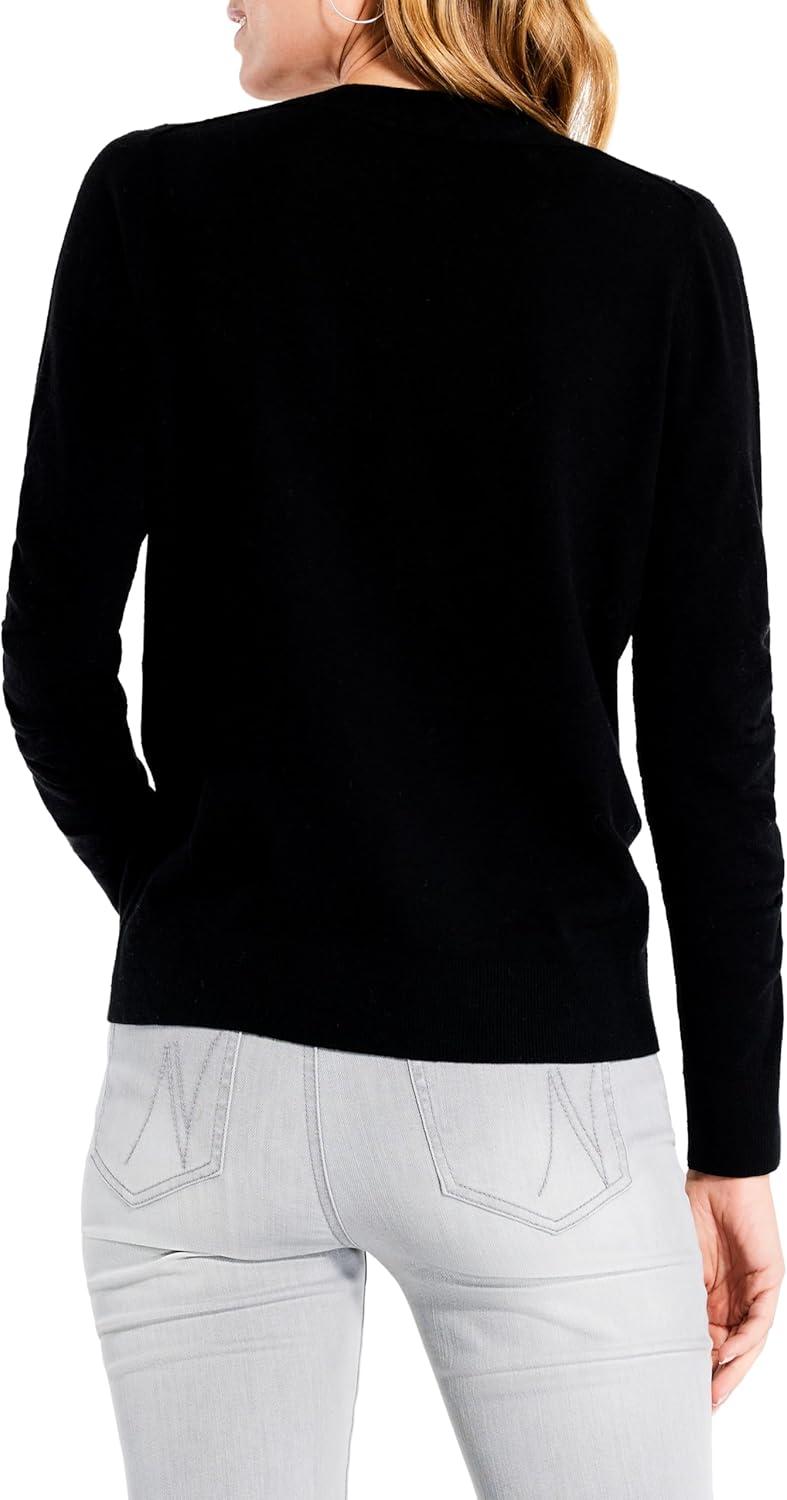 imageNICZOE Womens Relaxed Glam SweaterBlack Onyx