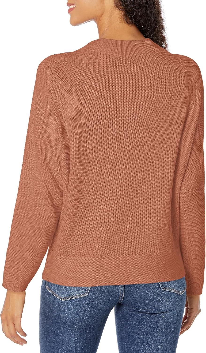 imageNICZOE Womens Shaker Knit Mock SweaterCopper Cream
