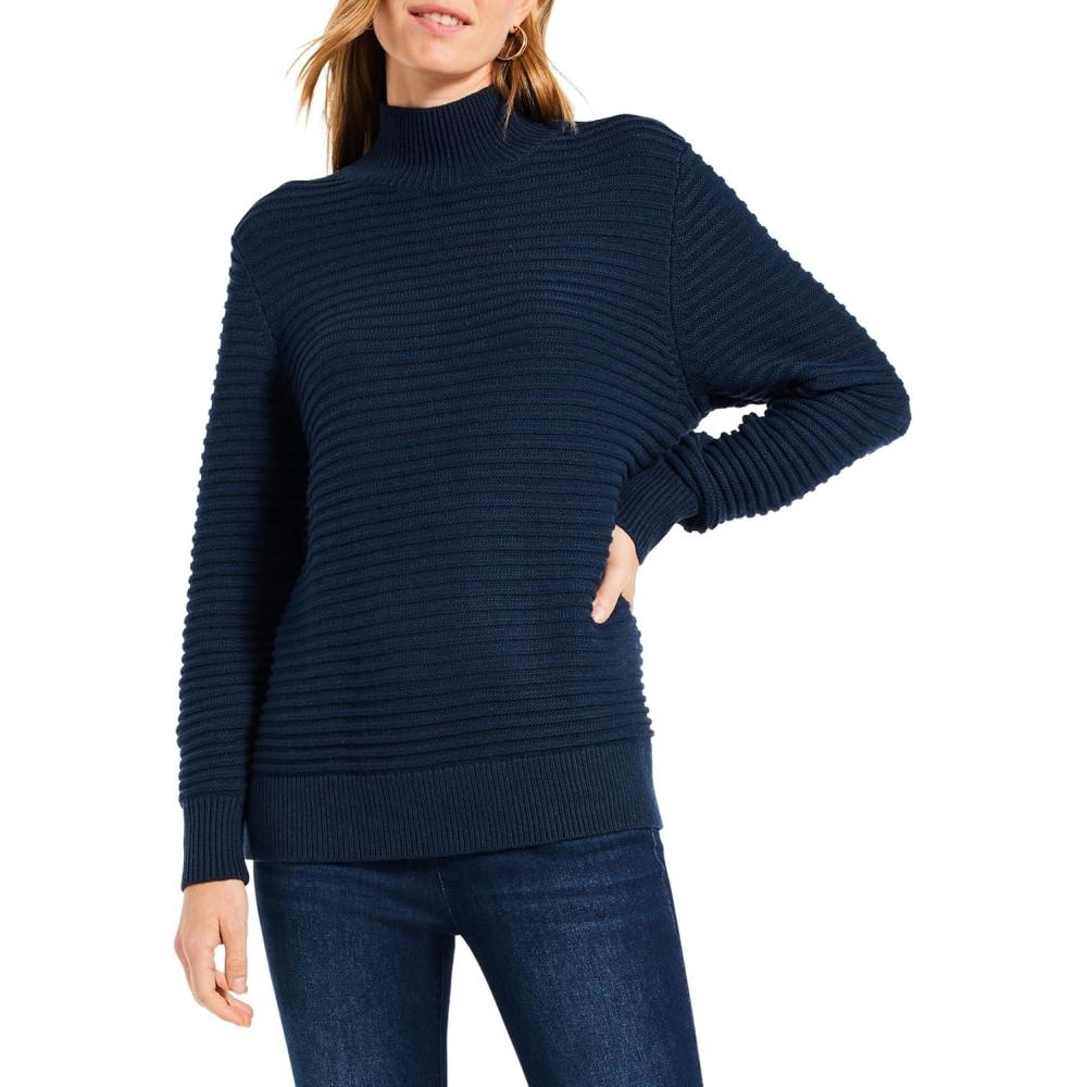 imageNICZOE Womens Textured Tunic SweaterDark Indigo