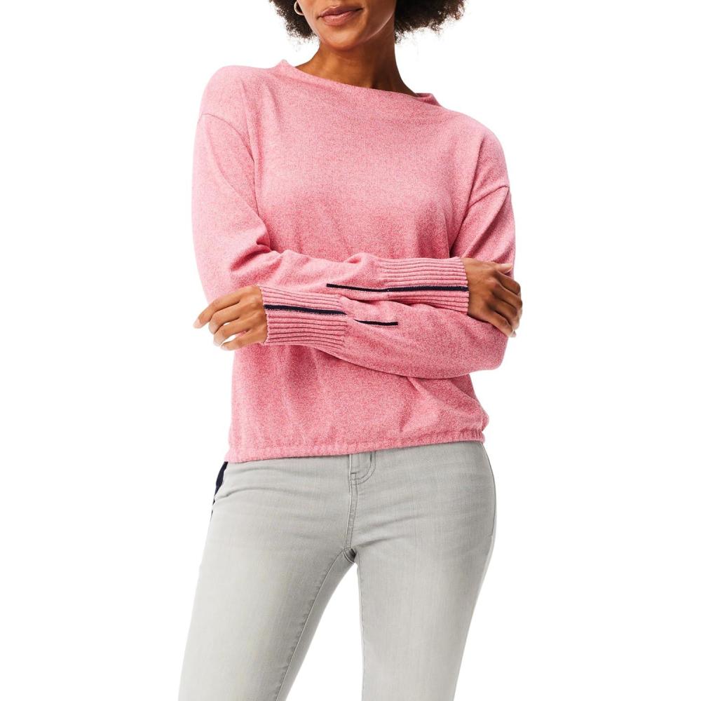 imageNICZOE Womens Tie Trim SweaterPink Mix