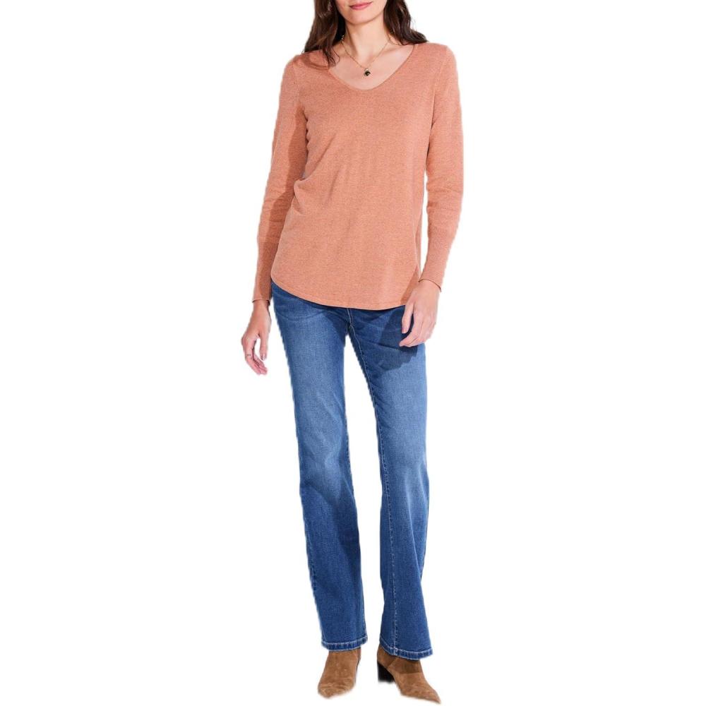 imageNICZOE Womens Vital V NeckCopper Cream