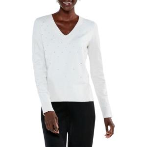 NIC+ZOE Women’s Relaxed Glam Sweater(Icing)