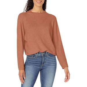 NIC+ZOE Women’s Shaker Knit Mock Sweater(Copper Cream)