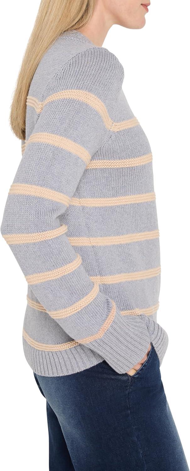 imageNICZoe Womens Go to Stripe SweaterGrey Multi