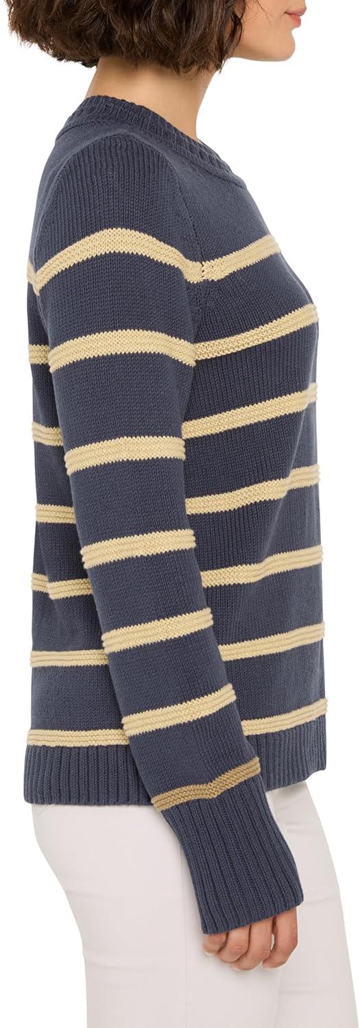 imageNICZoe Womens Go to Stripe SweaterIndigo Multi