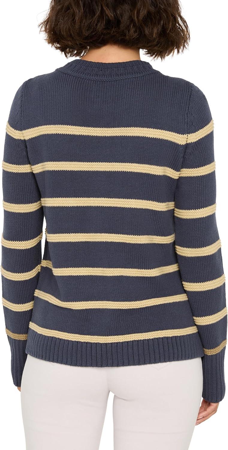 imageNICZoe Womens Go to Stripe SweaterIndigo Multi