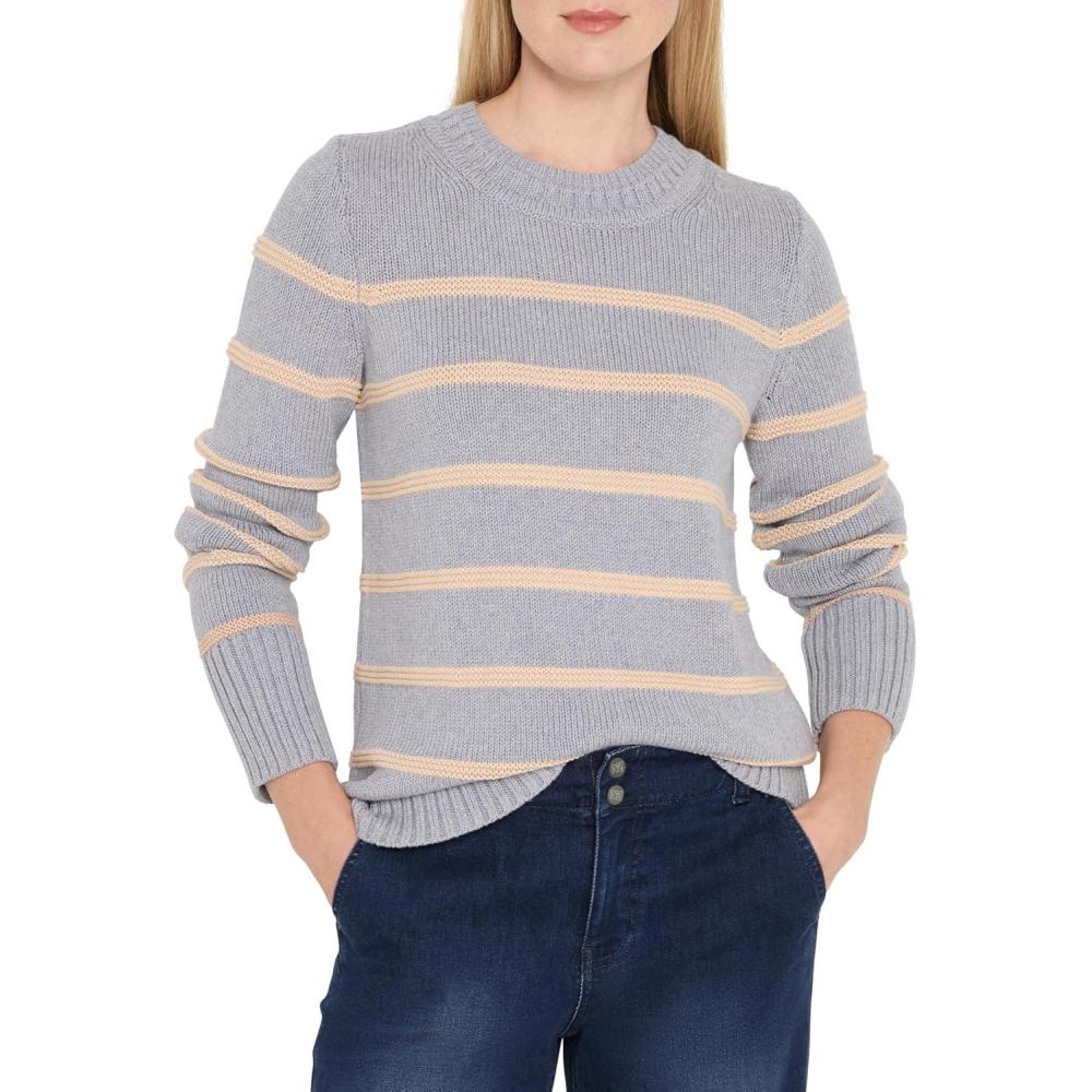 imageNICZoe Womens Go to Stripe SweaterGrey Multi