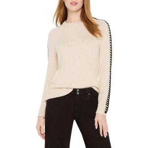 NIC+Zoe Womens Dashing Down Metallic Sweater(Pale Sisal)