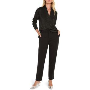 NIC+Zoe Womens 28″ Ponte Knit Trouser(Black Onyx)